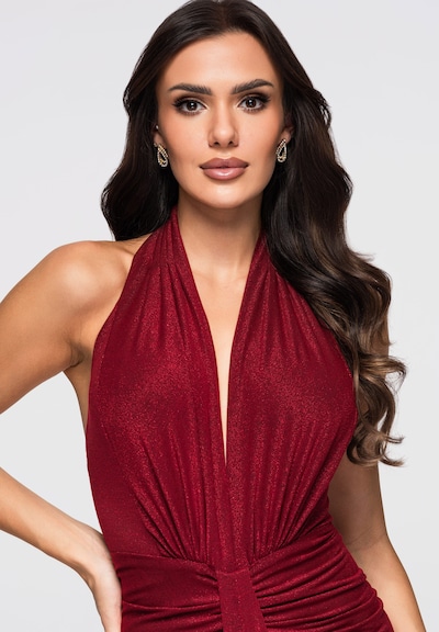 Ombre Avondjurk 'Nadia' in de kleur Rood, Productweergave