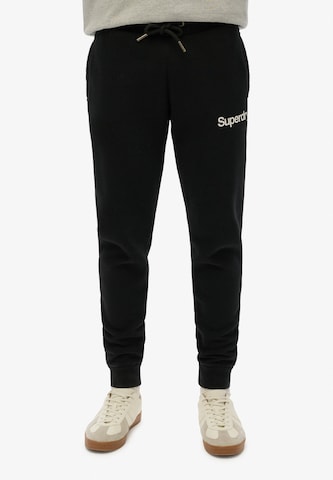 Superdry Slimfit Hose in Schwarz: Vorderseite