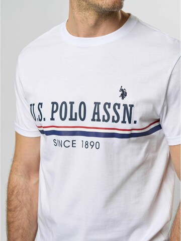 T-Shirt 'Limited Anniversary' U.S. POLO ASSN. en blanc