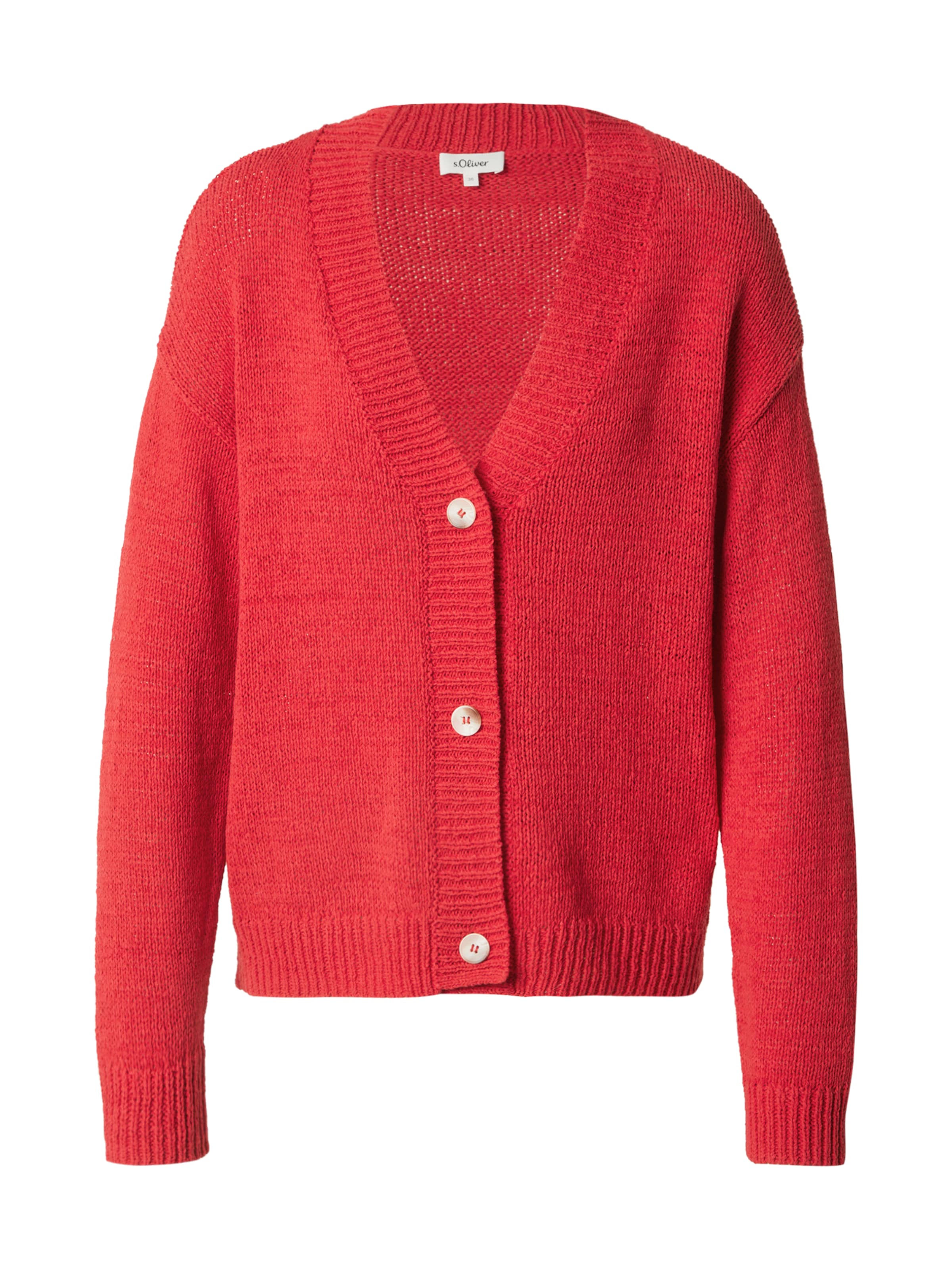 sarkans s.Oliver Adīta jaka: no priekšpuses