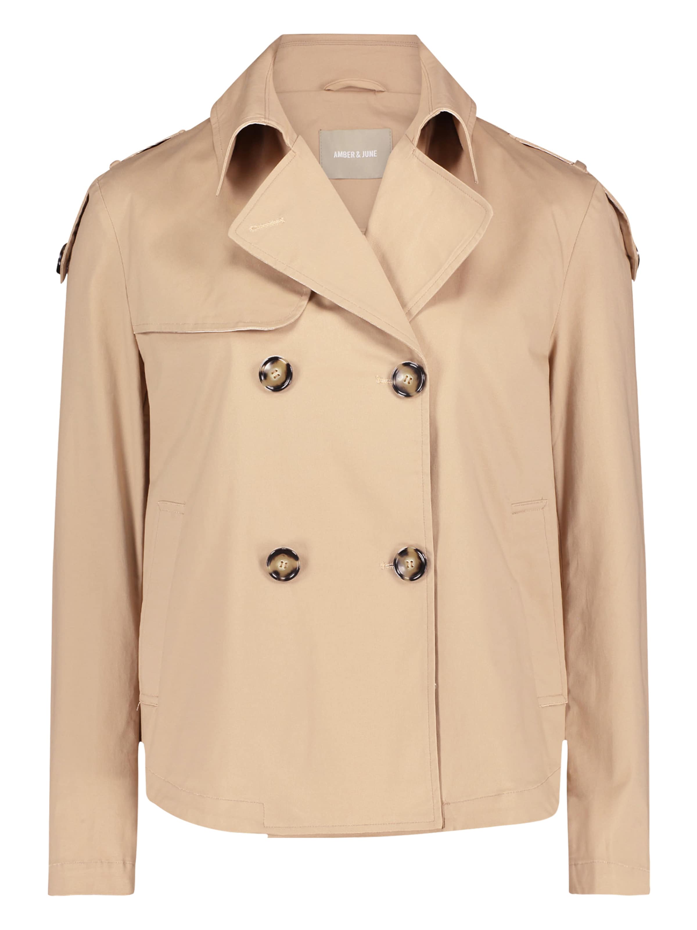 Amber & June Between-season jacket in Beige: front