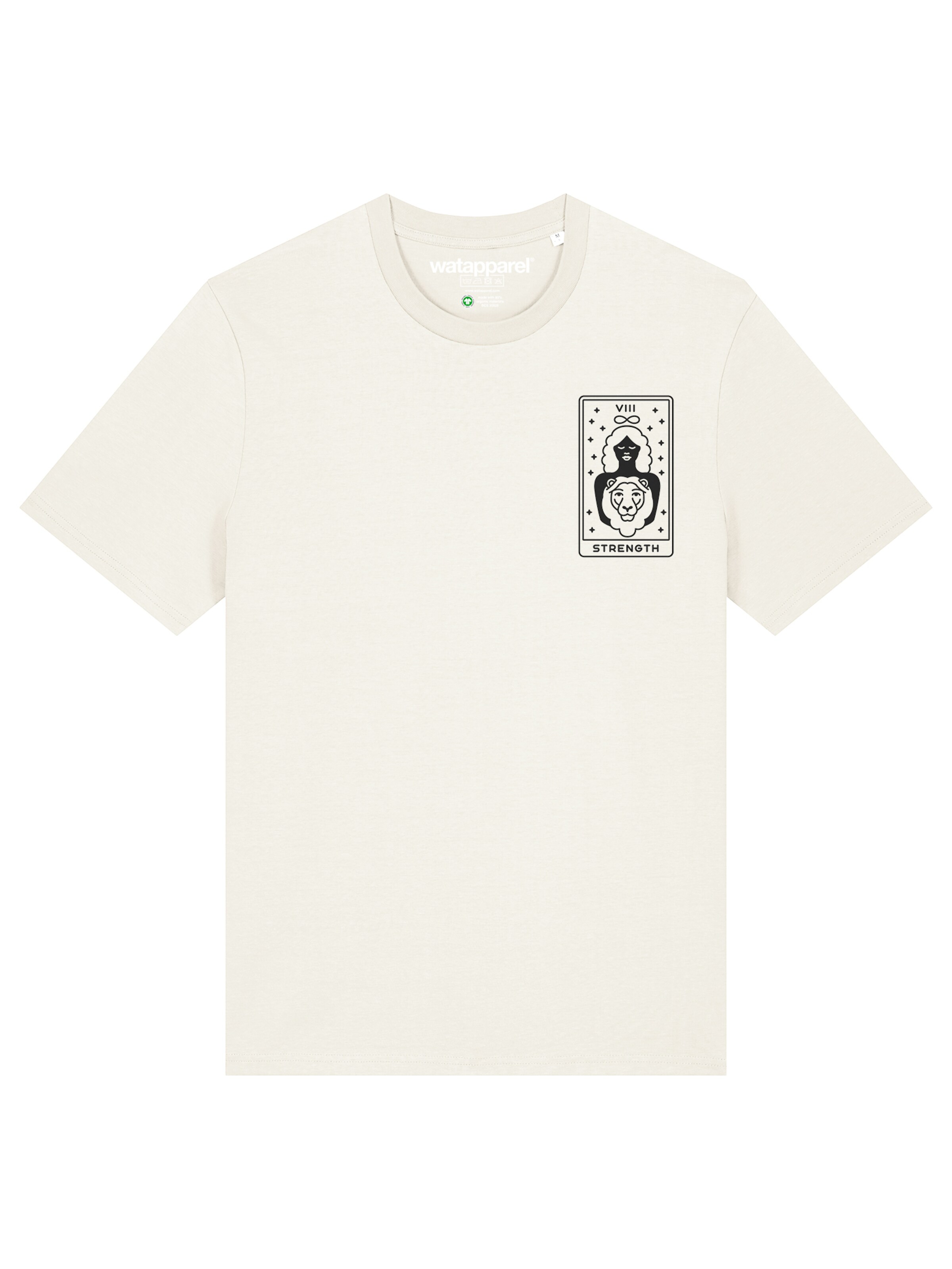 T-Shirt 'Tarot Strength' Watapparel en blanc : devant