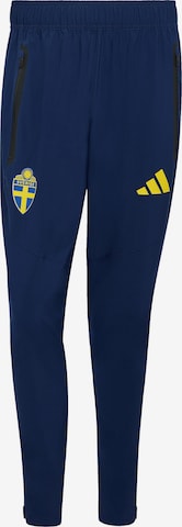 ADIDAS PERFORMANCETapered Sportske hlače 'Schweden Tiro Tech' - plava boja: prednji dio