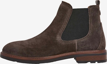 Pepe Jeans Chelsea boots 'LEEDS ROAD' in Bruin: voorkant