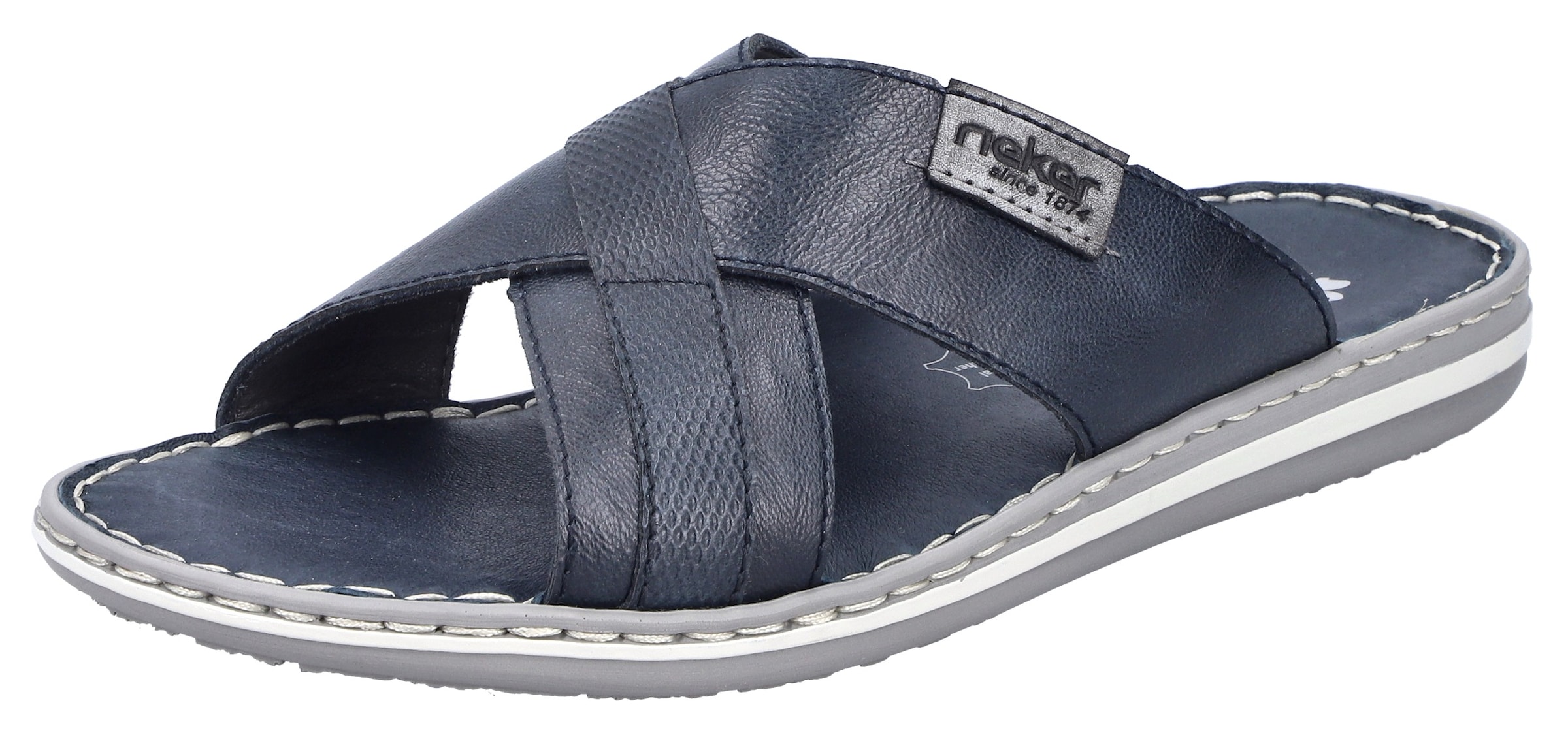 Rieker Mules in Blue: front