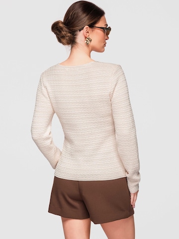 Ombre Gebreid vest in Beige