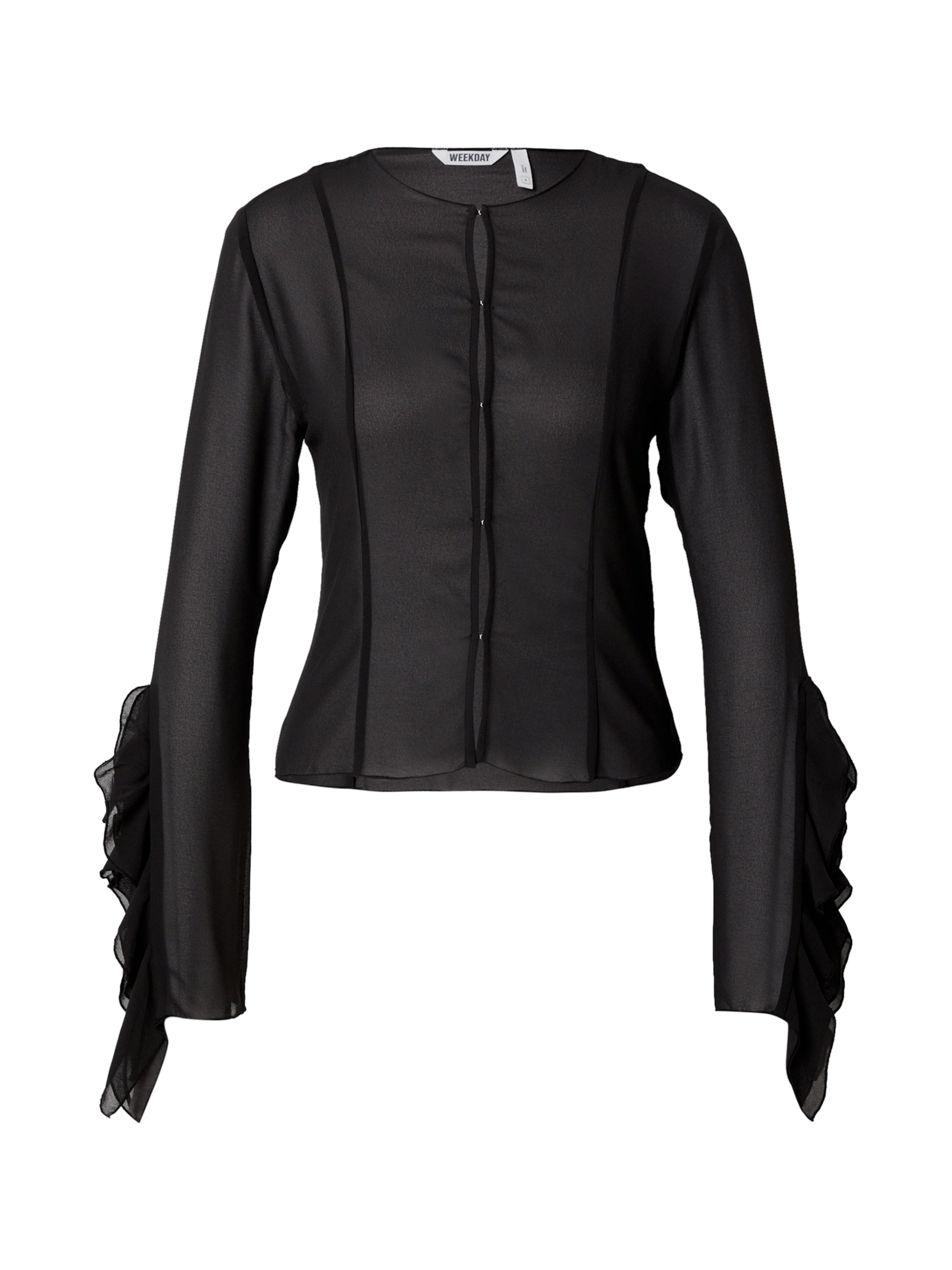 WEEKDAY Pusero 'Sasha' värissä musta: etupuoli