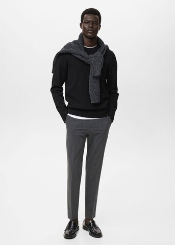 MANGO MAN Slim fit Pleated Pants 'Bologna' in Grey