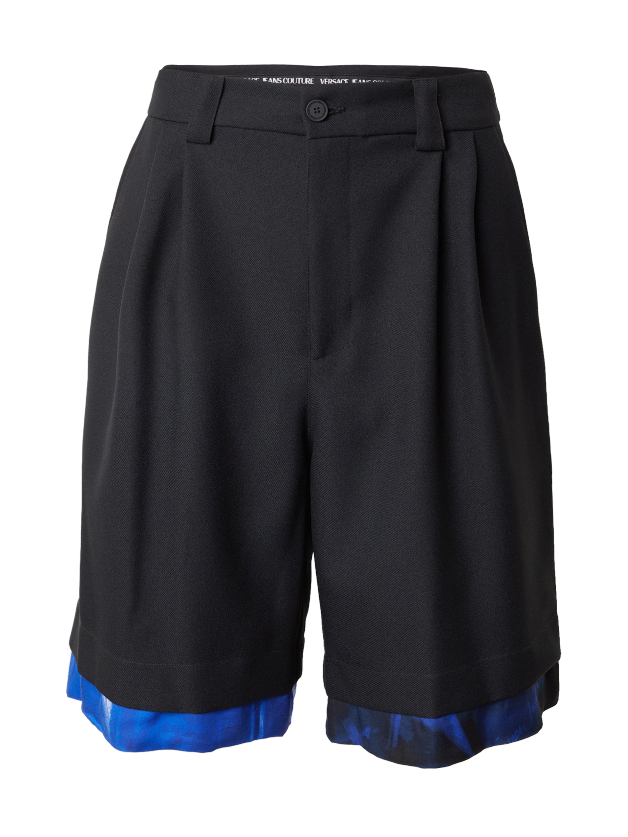 Versace Jeans CoutureLoosefit Hlače s naborima - crna boja: prednji dio