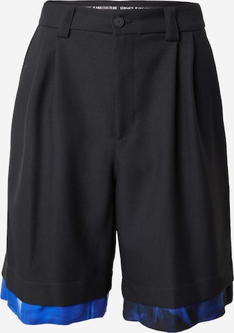 juoda Versace Jeans Couture Laisvas Klostuotos kelnės: priekis