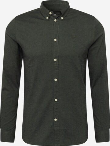 KnowledgeCotton Apparel Button Up Shirt 'ELDER' in Green: front