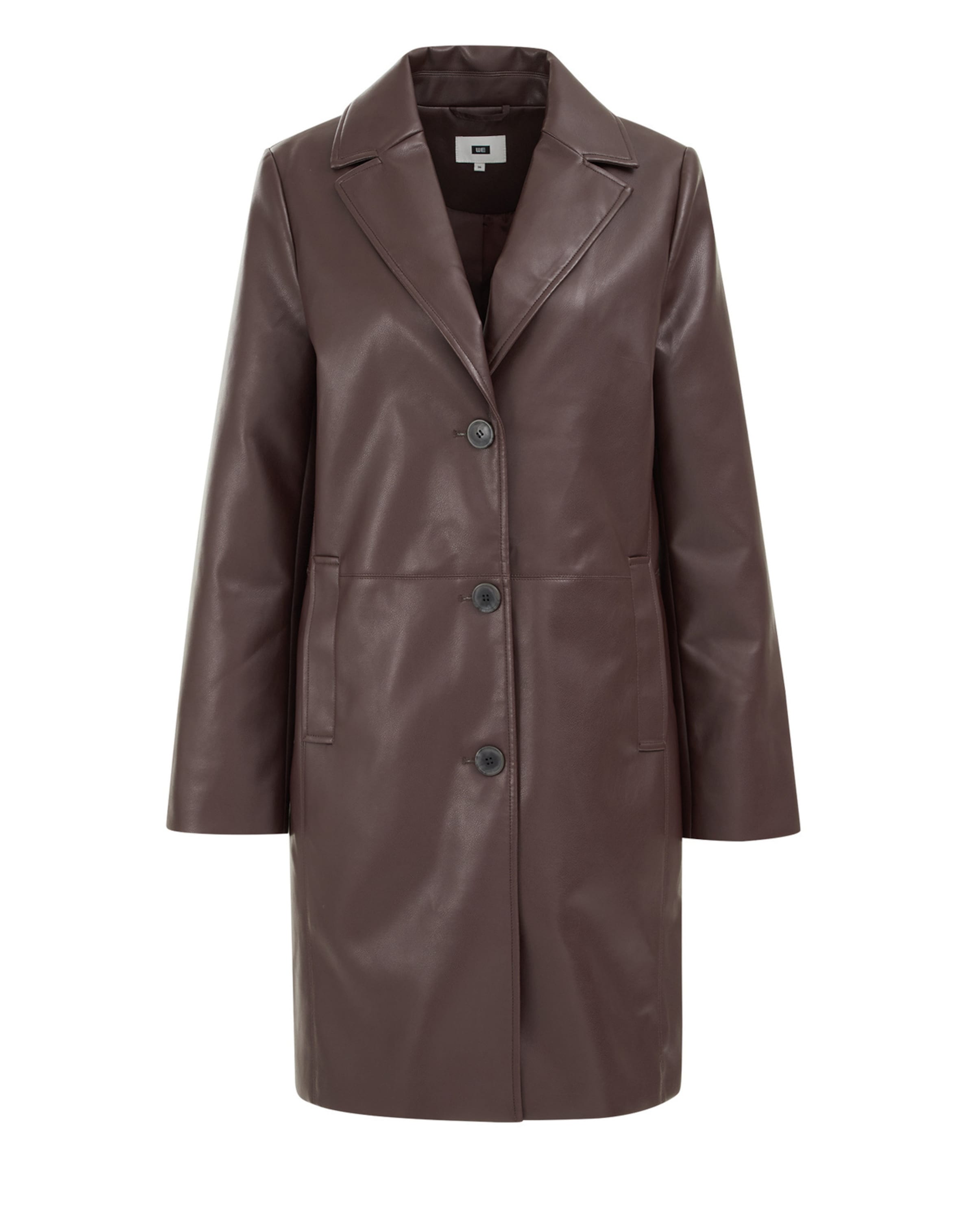 WE Fashion Ανοιξιάτικο και φθινοπωρινό παλτό σε κόκκινο: μπροστά