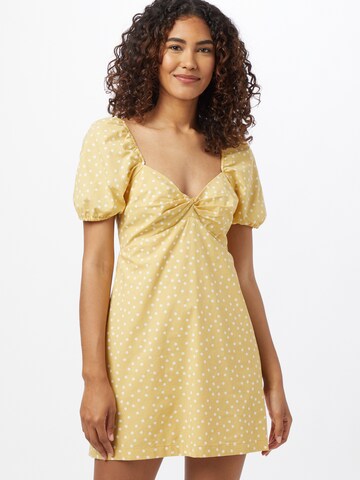 Abercrombie & Fitch Καλοκαιρινό φόρεμα σε κίτρινο: μπροστά