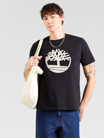 TIMBERLAND Shirt 'Northwood Tree' in Zwart: voorkant