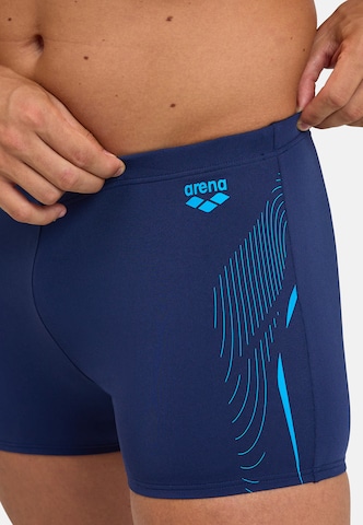 ARENA Athletic Swim Trunks 'Graphic' in Blue