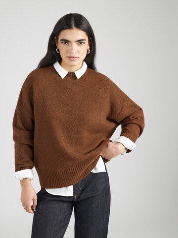 VERO MODA Пуловер 'VMBOOM' в кафяво: отпред