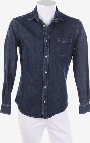MANGO MAN Button Up Shirt in S in Blue: front