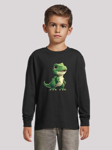 T-Shirt 'Süßer grüner Dino' F4NT4STIC en noir : devant