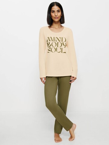 TRIUMPH Pyjama ' Basic ' in Beige: voorkant