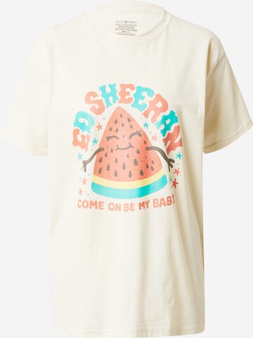 Daisy Street T-Shirt 'ED SHEERAN' in Beige: predná strana