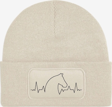 Youth Designz Mütze 'Heartbeat Pferd' in Beige: Vorderseite