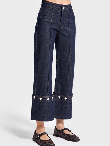 IT'S BASIC Regular Jeans 'Straight High Rise Jeans' in Blauw