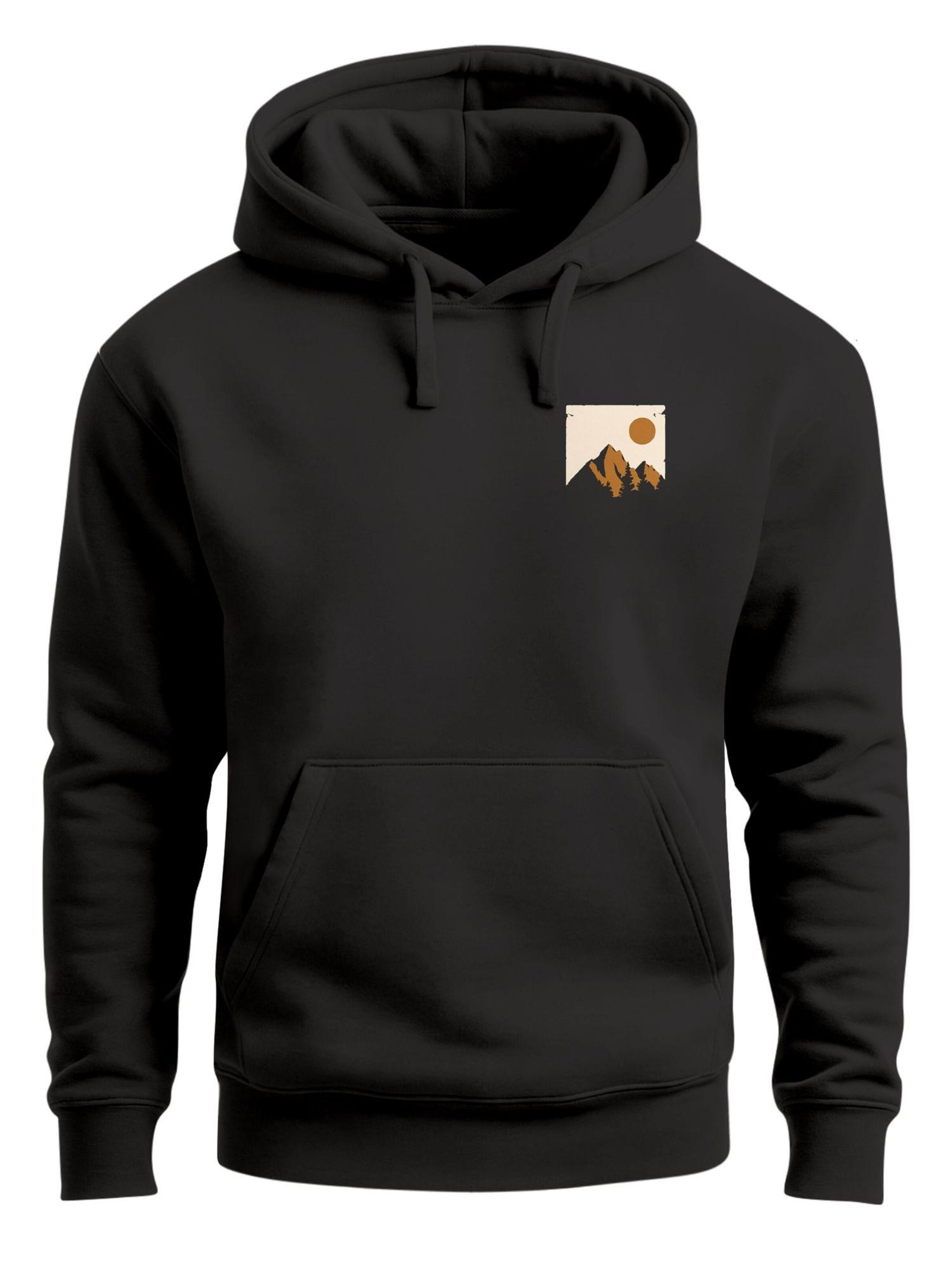 Neverless Sweatshirt 'Mointain Badge' in Black: front