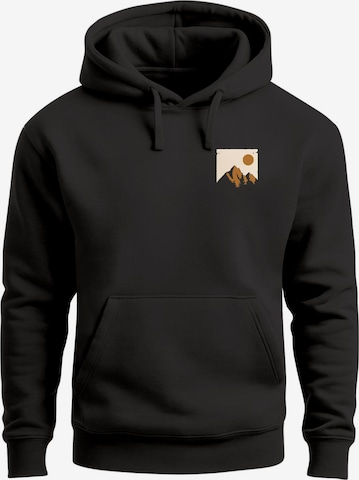 Neverless Sweatshirt 'Mointain Badge' in Black: front