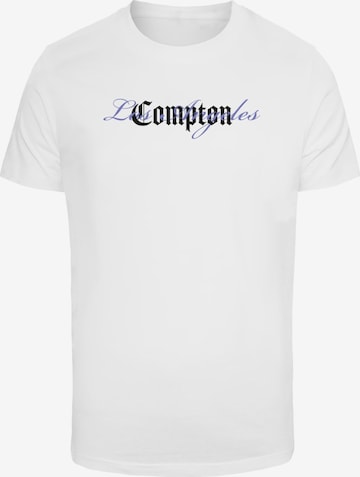 T-Shirt 'La Compton' Mister Tee en blanc : devant