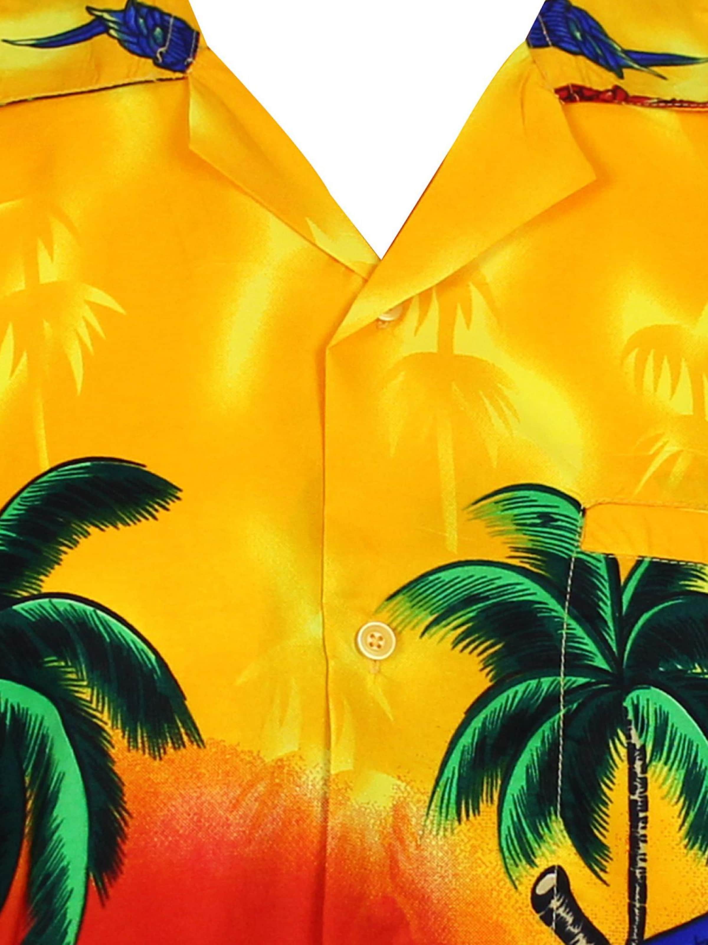 Maglietta 'Parrot' di King Kameha in giallo