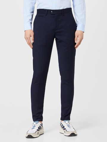 Lindbergh Regular Chino trousers in Blue: front