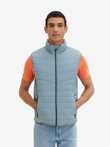 Gilet TOM TAILOR en bleu : devant