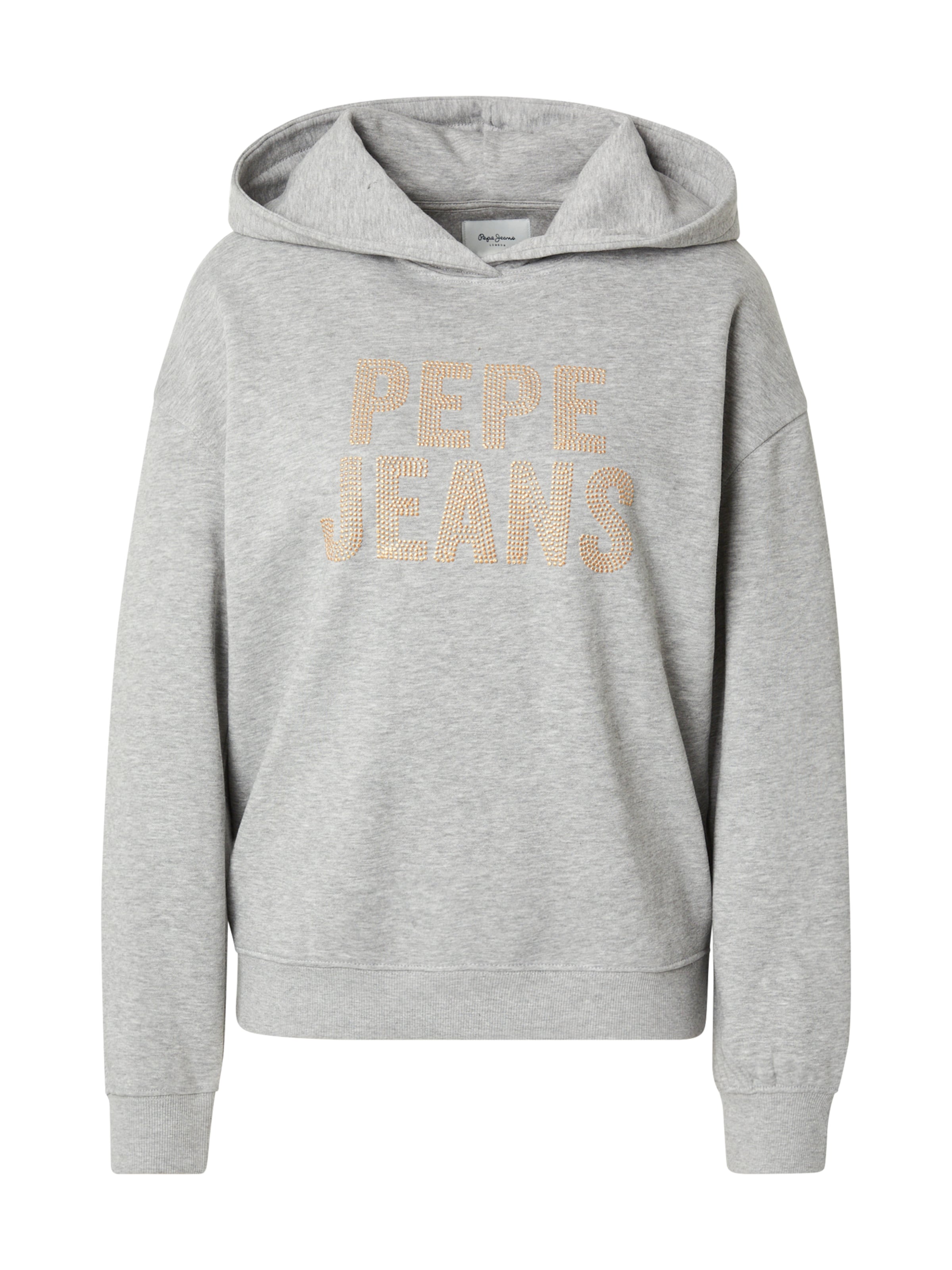 Pepe Jeans Μπλούζα φούτερ 'CATIA' σε γκρι: μπροστά