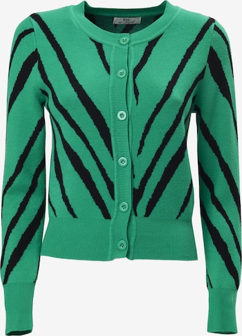 Influencer Knit cardigan in Green: front