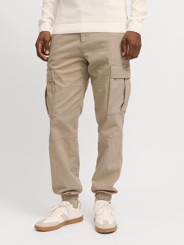 Effilé Pantalon cargo 'JPSTKANE JONNIE' JACK & JONES en beige : devant