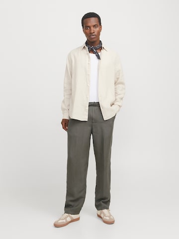 JACK & JONES Loosefit Pressveckad byxa 'JPSTKarl Skye' i grön