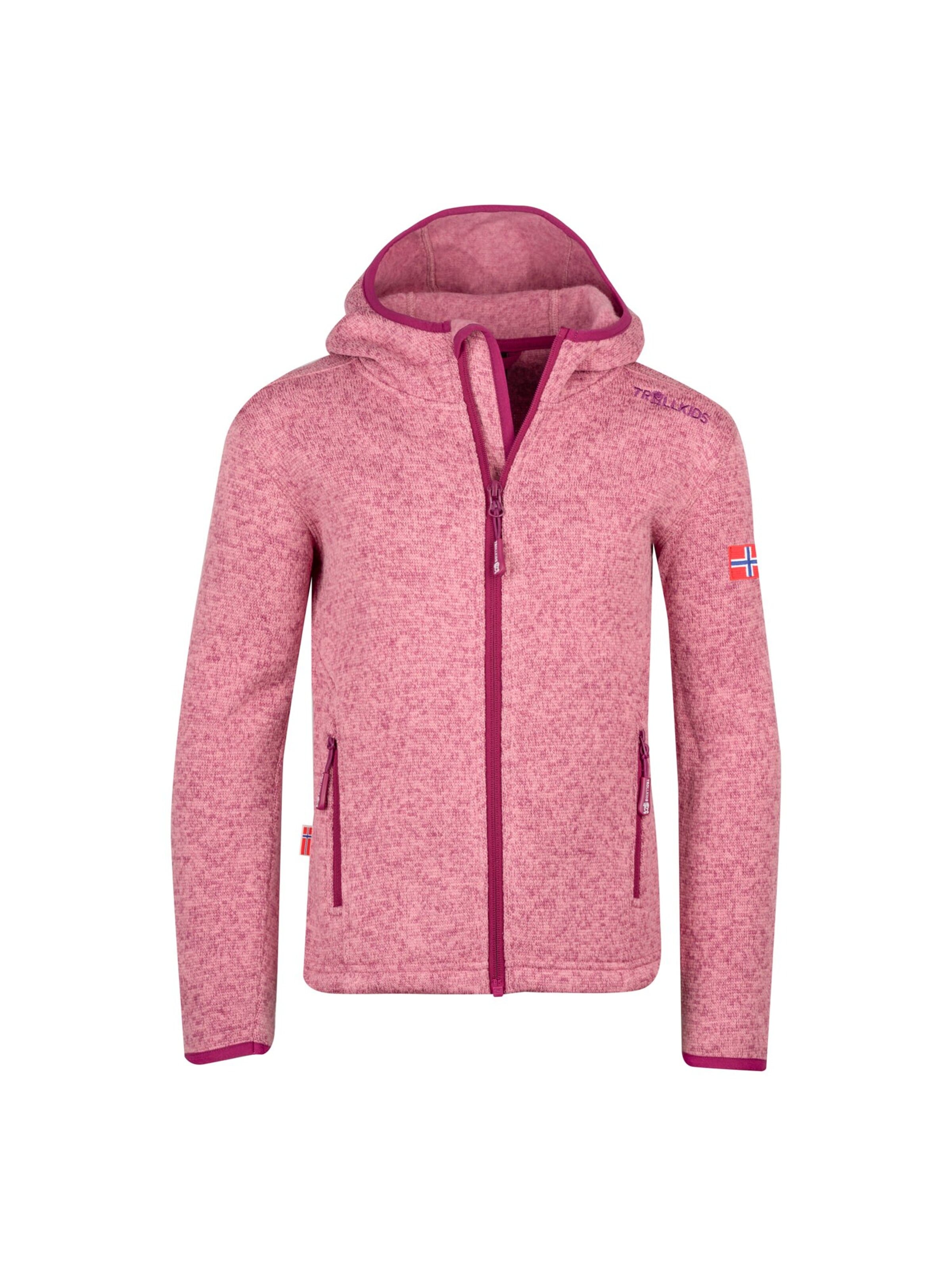 TROLLKIDS Fleece Jacket in Pink: front