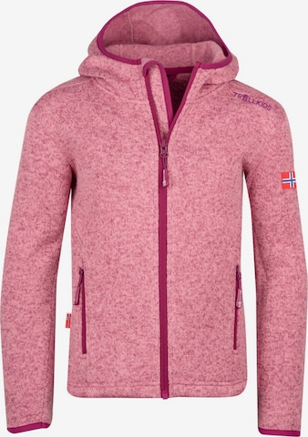 TROLLKIDS Fleece Jacket in Pink: front