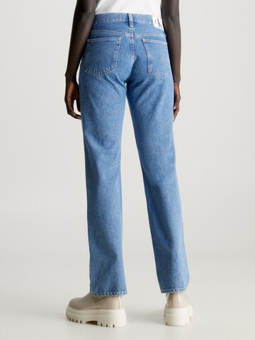 Regular Jeans 'LOW RISE STRAIGHT' de la Calvin Klein Jeans pe albastru