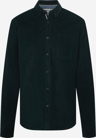 !Solid Button Up Shirt in Green: front