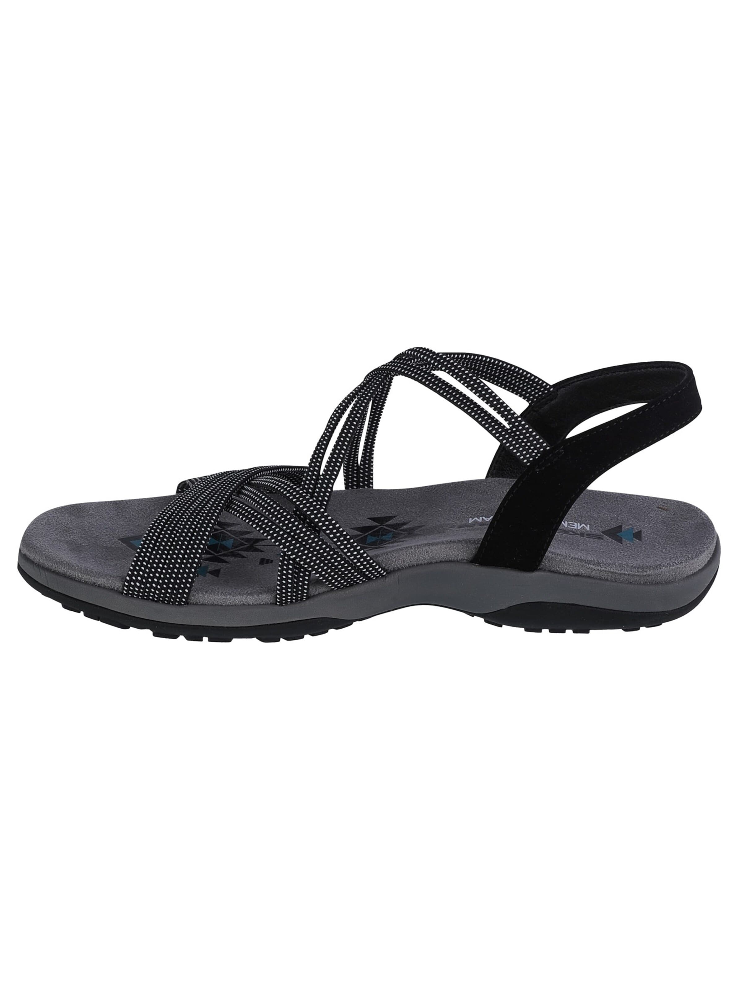 SKECHERS Sandaal 'Skechers Reggae Slim - Turn It Up' in Zwart