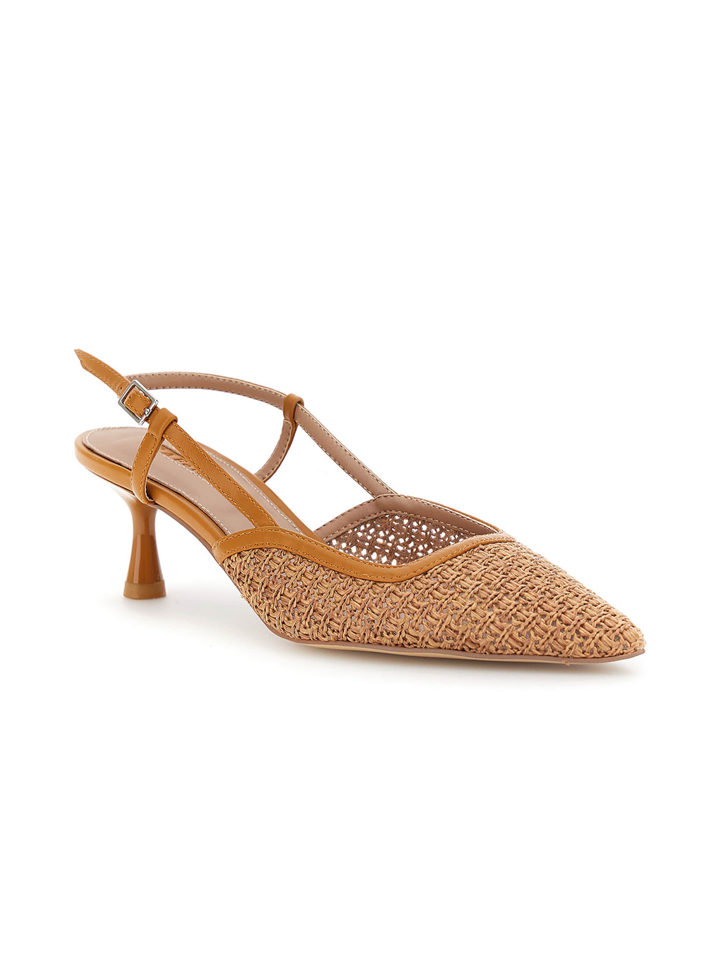 Décolleté sling di CAFè NOIR in marrone: frontale