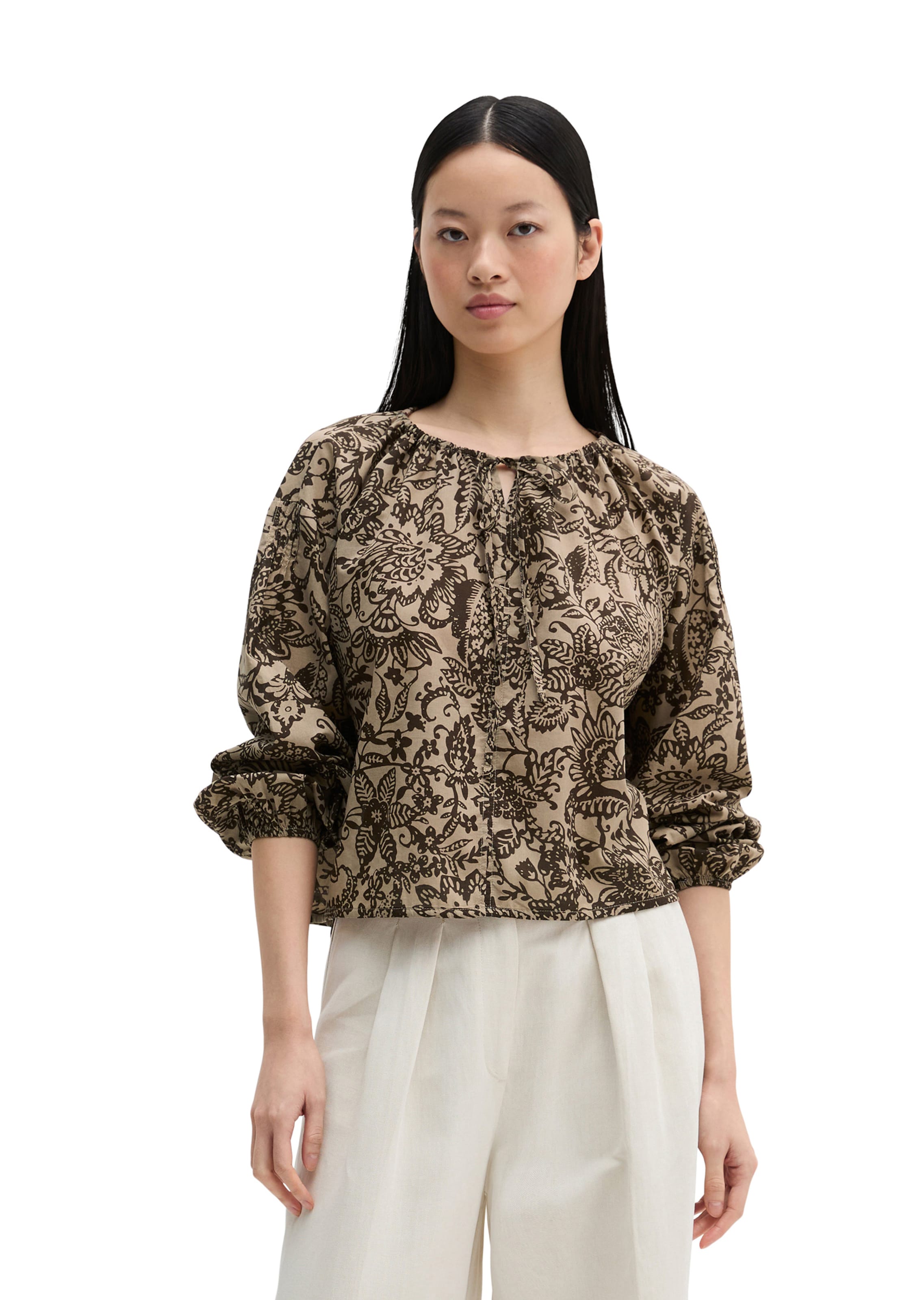 Marc O'Polo Blouse in Beige: voorkant
