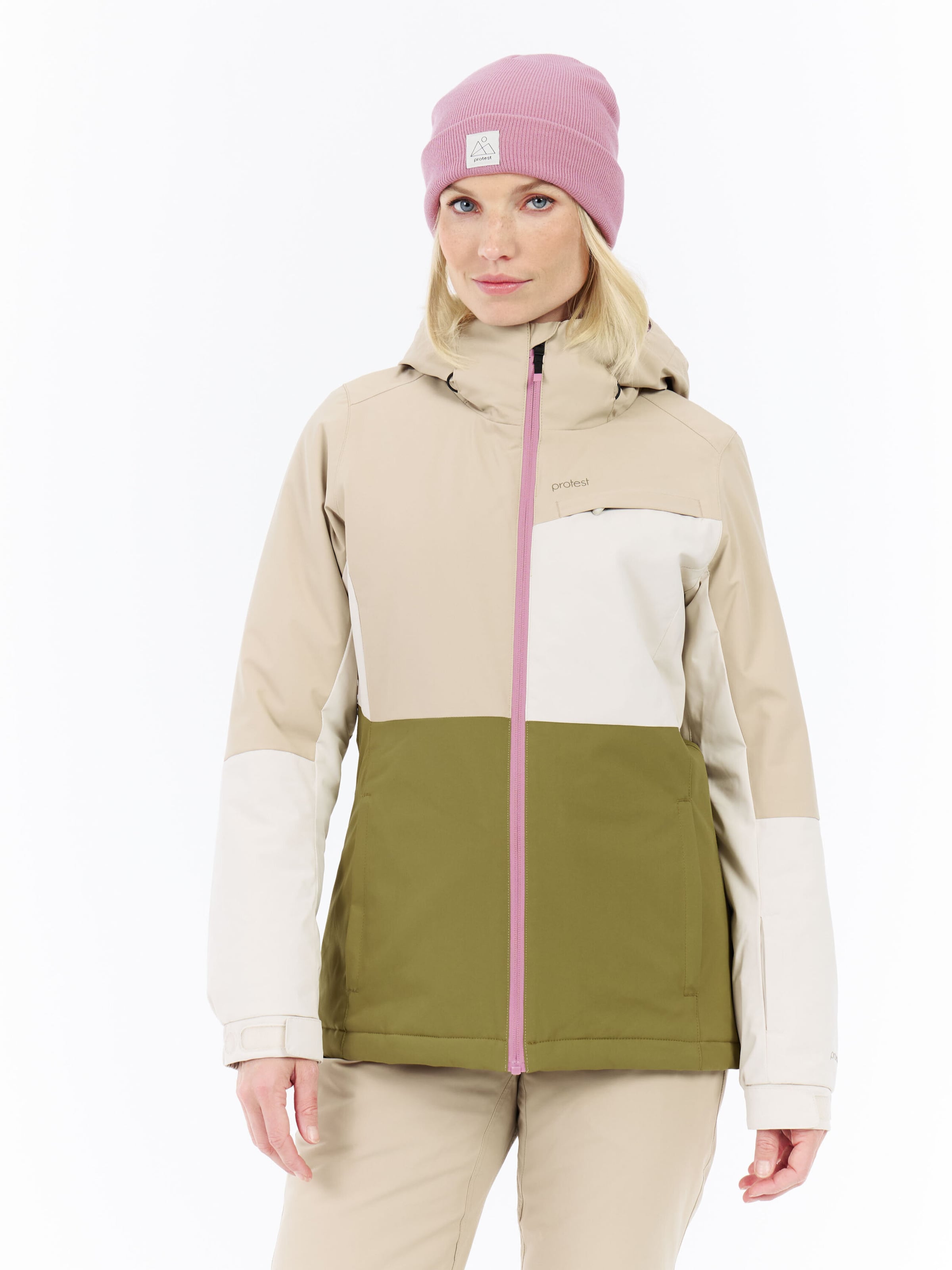 PROTEST Sportjacke 'PRTSina'‌‌‌‌‌‌‌‌‌ in Grün: Vorderseite