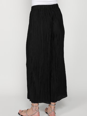 KOROSHI Szeroka nogawka Spodnie w kolorze czarny
