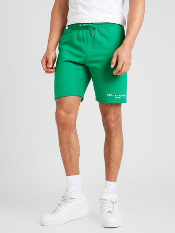 TOMMY HILFIGER Regular Broek in Groen: voorkant