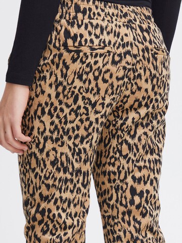 ICHI Regular Trousers 'Kate' in Beige