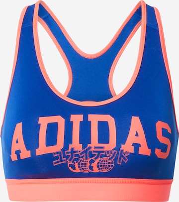 ADIDAS SPORTSWEAR - Soutien Bustier Soutien de desporto em azul: frente