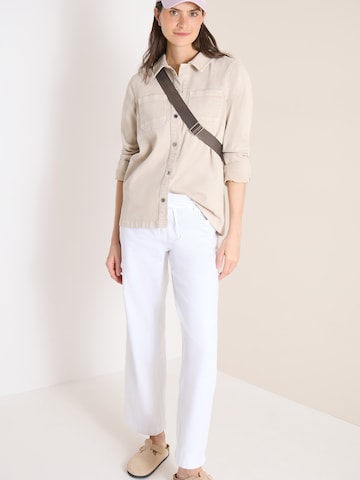 Wide leg Jeans 'Neele' de la CECIL pe alb