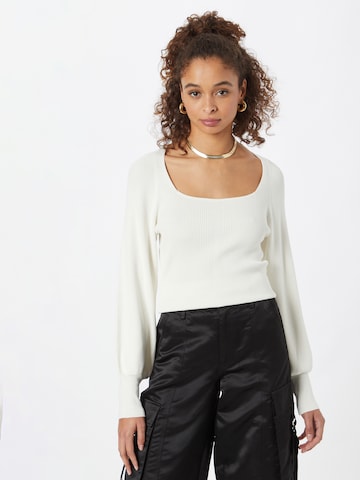 OBJECT Sweter w kolorze biały: przód